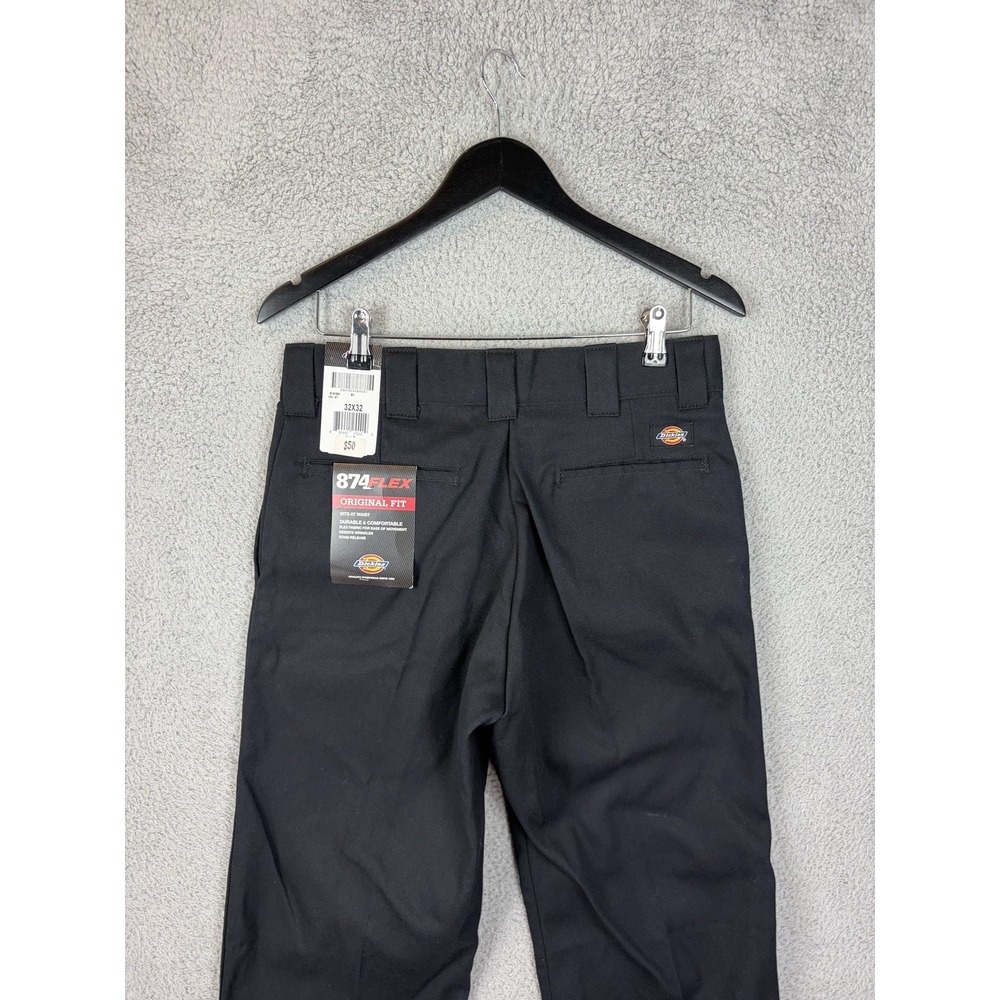 Dickies 874 Flex Pants Mens 32x32 Black Original Fit Work Chino 874FBK New